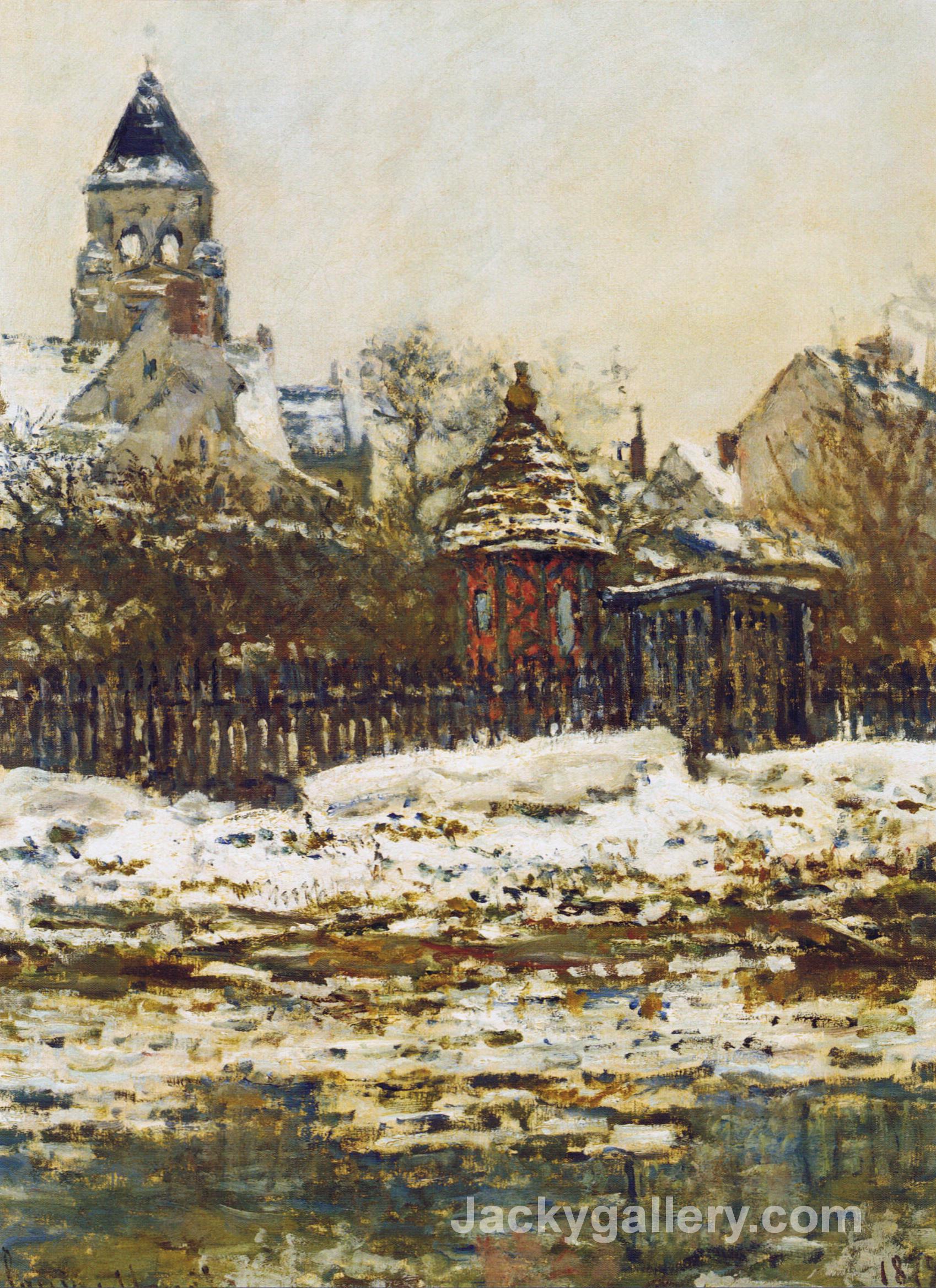 Vetheuil, The Church in Winter by Claude Monet paintings reproduction